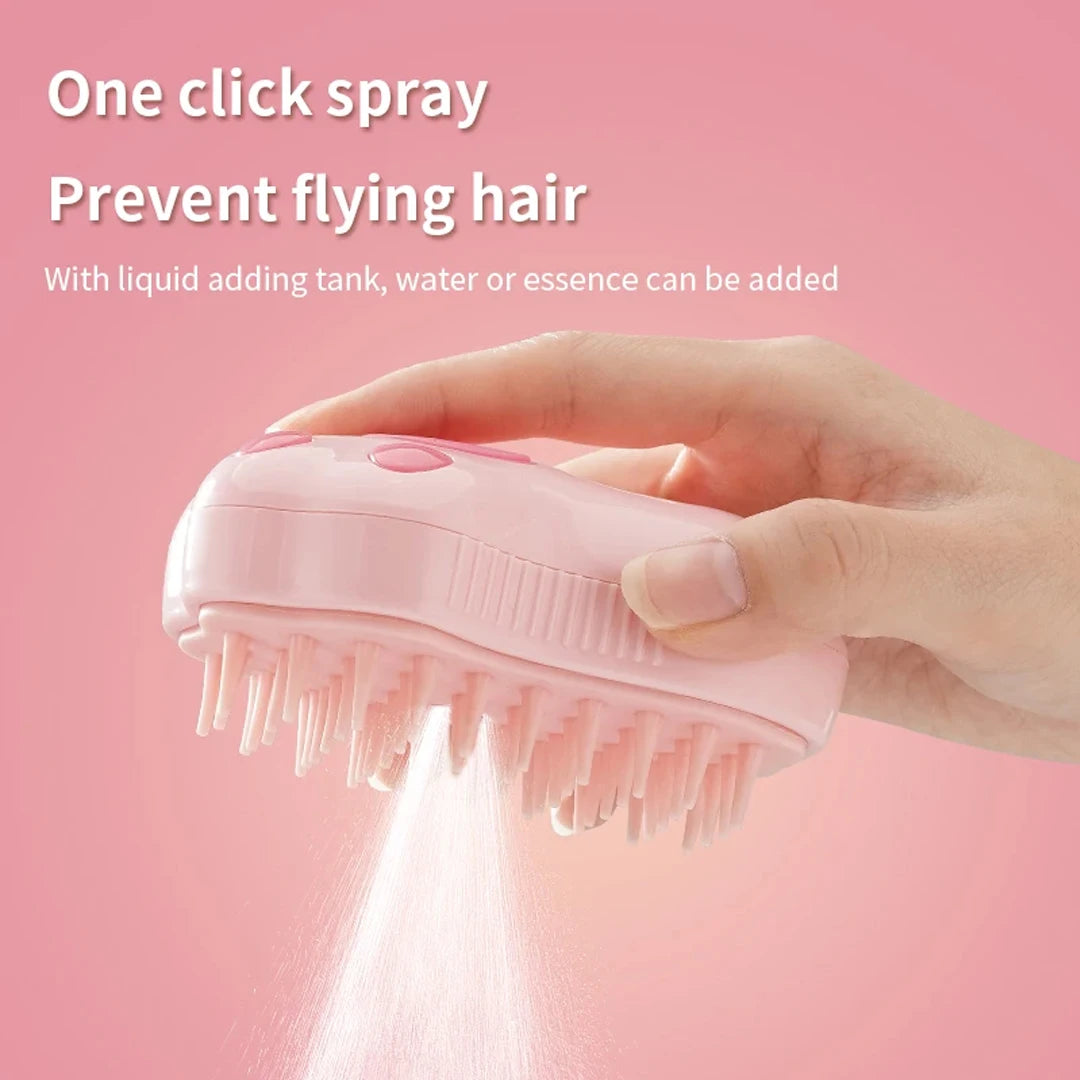 3-in-1 Electric Pet Grooming Brush – Steam Comb for Cats and Dogs with Hair Removal and Massage
