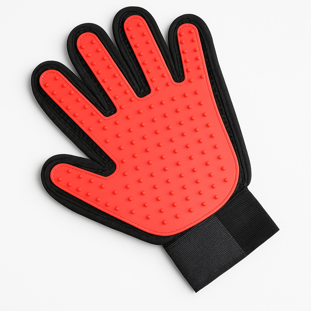 Silicone Pet Grooming Glove – Deshedding, Bathing & Massage Tool for Dogs and Cats